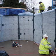 Cavity drain membranes used on new build property