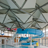 Mermet Acoustis® 50 tensile structure at the Chauray aquatic centre