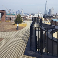 John Brash decking for Library Street roof deck