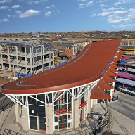 Copper coloured Kalzip enhances Mansfield Bus Station