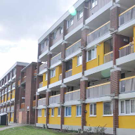 Fascia, parapet wall coping, and walkway sills for Sheffield Homes refurbishment