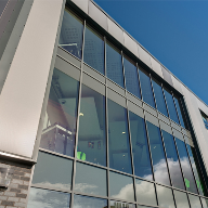 Aluminium window systems used at Marine Academy Plymouth