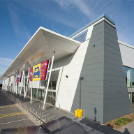 Canopy cassette fascia for retail park