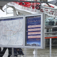 Bespoke poster cases for The London Eye