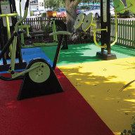 New safety surfacing product suitable for play areas