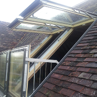 FAKRO Balcony Window ideal for Kent peg tile roof