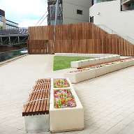 Bespoke concrete seating for residential project