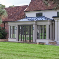 Classical conservatory with bronze casements