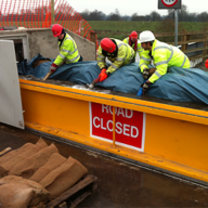 ACE flood barriers at Jubilee Bridge