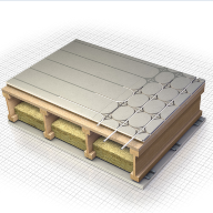 AcoustiPanel™14; Combined decking with underfloor heating