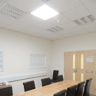 Solarspot tubular daylighting system for meeting room