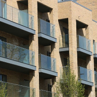 Sleek balcony balustrades for Hillside residences