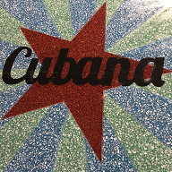 Cool terrazzo vibe for Cubana