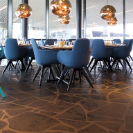 Limestone floors for Craft Restaurant