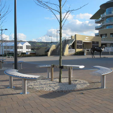 Outdoor seating for Cheltenham Racecourse
