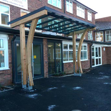 Innovative entrance canopy design for Ixworth School