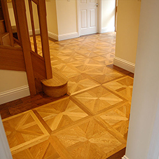 Natural Oiled Parquet Panels in a Country Home