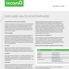 Accoya Quick Guide