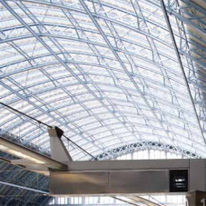 Silver metallic powder coating for St Pancras Station