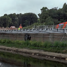 Huesker walls and slopes for Kirkstall Forge