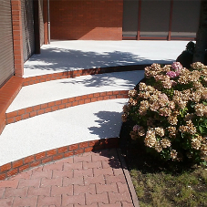 Stunning stone carpet for veranda