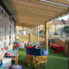 Entrance canopy and shelter for St Mark's School