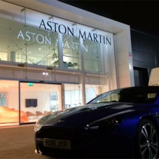 record doors create grand entrance to Aston Martin