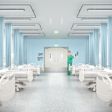 Smart lighting battens for energy-efficient hospitals