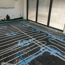 Easyflow underfloor heating for large kitchen extension