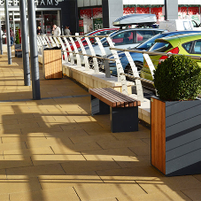 Street furniture for  Elliott’s Field Retail Park