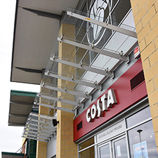 Entrance canopy for Lime Square Retail Park