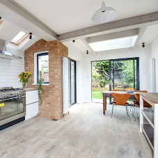 Engineered white oak flooring for London home