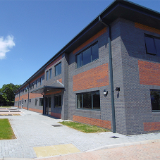 Aluminium rainwater system for new offices