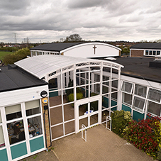 Broxap enclosed entrance solution for St Joseph's