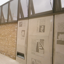 Metal security screens at Highbury Substation