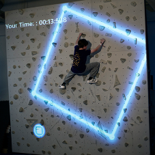 Collaboration created an interactive climbing wall