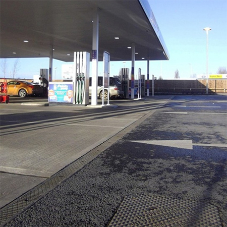 Hauraton surface drainage installed at Tesco Petrol Station