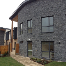 Natural slate wall panels for care home