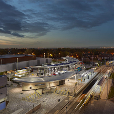 Secret Cassette Eaves system for transport hub