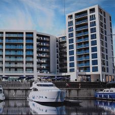 700 Chamfered frames at Ocean Village Apartments