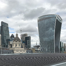 Grating panels for re-invented London building