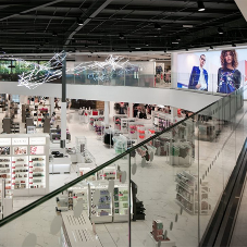 Frameless glass system Debenhams store