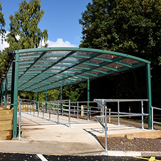 Broxap canopies for Coleg Cambria