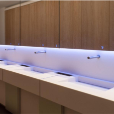 Stylish washroom design for Soho office