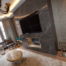 Stunning stone fire surround for a private home