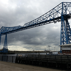 Mesh infills for refurbished Tees Transporter Bridge