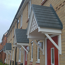 Recycled plastic porch canopies in Manchester