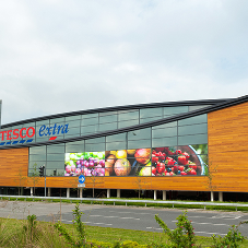 Silva Timber supply cladding for Tesco Widnes Superstore