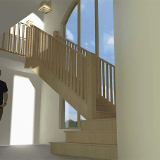 Bespoke solid oak staircase for home
