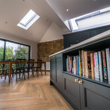 Frameless Pitchglaze roof window installed for sky-only views